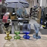 4 Bicchierini Vetro Colorato