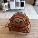 6 Sottobicchieri Vintage Legno