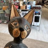 Statuetta Gatto Legno
