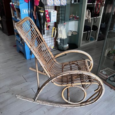 Sedia Dondolo Bambu Vintage Anni 60 Sedia Dondolo Bambu Vintage Anni 60