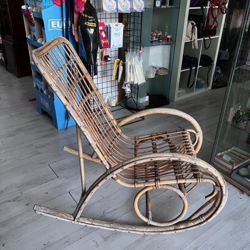 Sedia Dondolo Bambu Vintage Anni 60