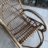 Sedia Dondolo Bambu Vintage Anni 60