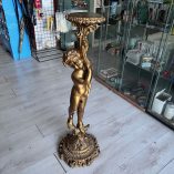Alzata Piedistallo Legno Dorato Putto