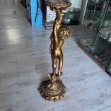 Alzata Piedistallo Legno Dorato Putto