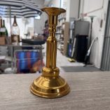 Coppia Candelabri Alluminio Dorato