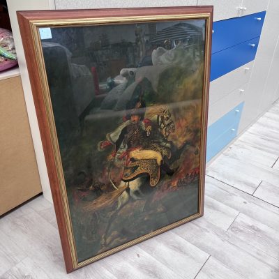 Quadro Dipinto Su Legno Ufficiale A Cavallo Quadro Dipinto Su Legno Ufficiale A Cavallo