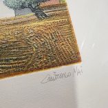 Litografia Gianfranco Mai Paesaggio Pugliese