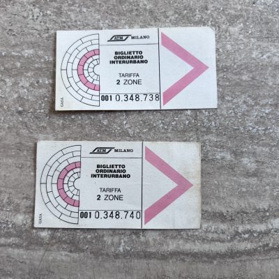 2 Biglietti Vintage ATM