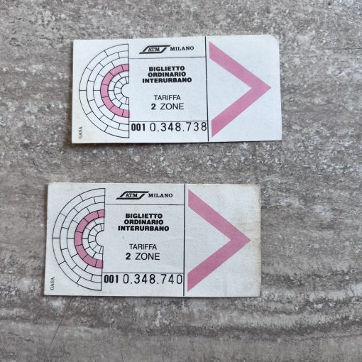 2 Biglietti Vintage ATM