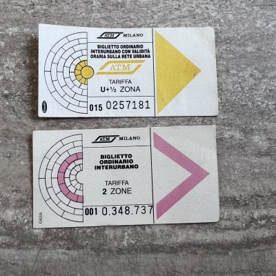 2 Biglietti Vintage ATM