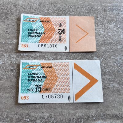 2 Biglietti Vintage ATM