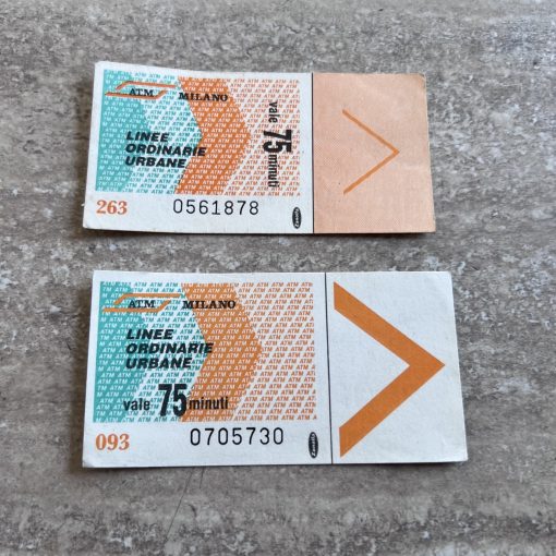 2 Biglietti Vintage ATM