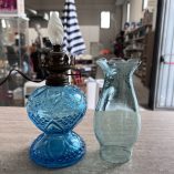 Lampada Vintage Vetro Azzurro