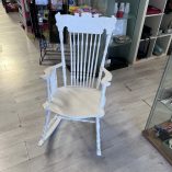 Sedia Dondolo Legno Bianca