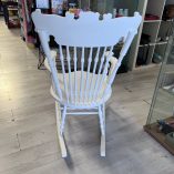 Sedia Dondolo Legno Bianca