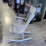 Sedia Dondolo Legno Bianca