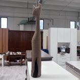 Gatto Legno Dipinto Sabbiato 80 Cm
