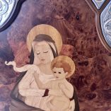 Quadro Madonna Bambino Legno Argento
