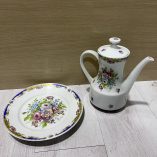 Teiera + Piatto Porcellana Limoges